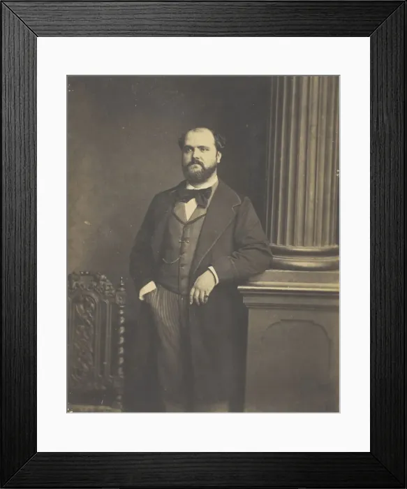 Framed Print : Untitled (Man Standing, en Face), 1855 / 1869. Creator: Antoine-Samuel Adam-Salomon Framed Print : Untitled (Man Standing, en Face), 1855 / 1869. Creator: Antoine-Samuel Adam-Salomon