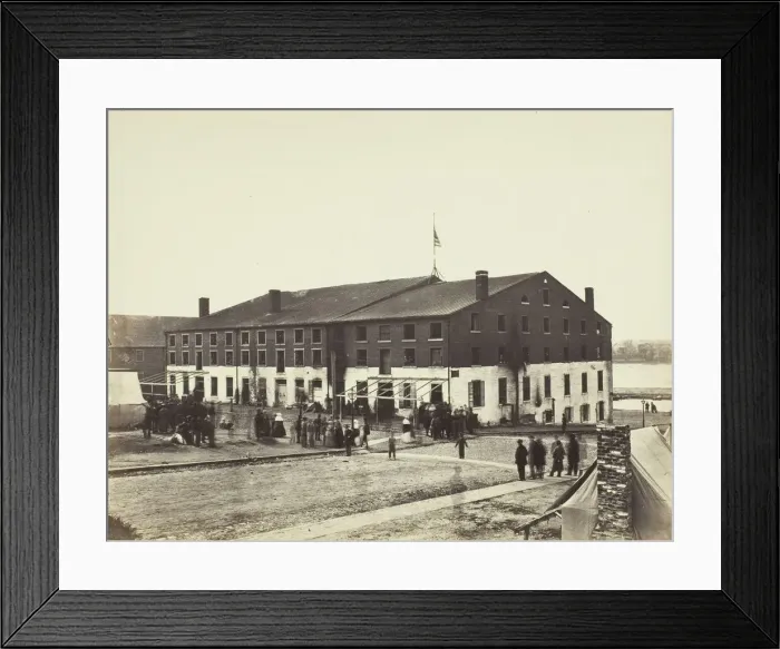 Framed Print : Libby Prison, Richmond, Virginia, April 1864. Creator: Alexander Gardner Framed Print : Libby Prison, Richmond, Virginia, April 1864. Creator: Alexander Gardner