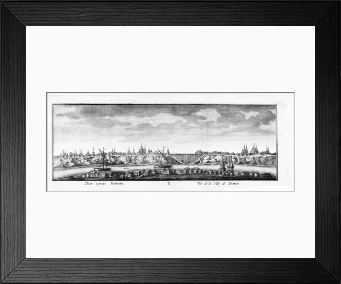 Framed Print : View of Tyumen, 1769. Creator: Sablin, Nikolai Yakovlevich (1730-1808) Framed Print : View of Tyumen, 1769. Creator: Sablin, Nikolai Yakovlevich (1730-1808)