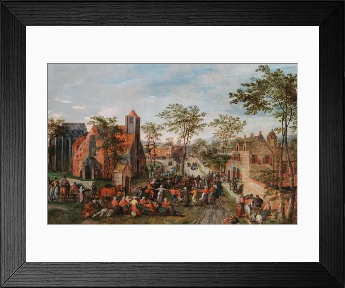 Framed Print : Village fair, 1580s. Creator: Grimmer, Jacob (ca 1525-1590) Framed Print : Village fair, 1580s. Creator: Grimmer, Jacob (ca 1525-1590)