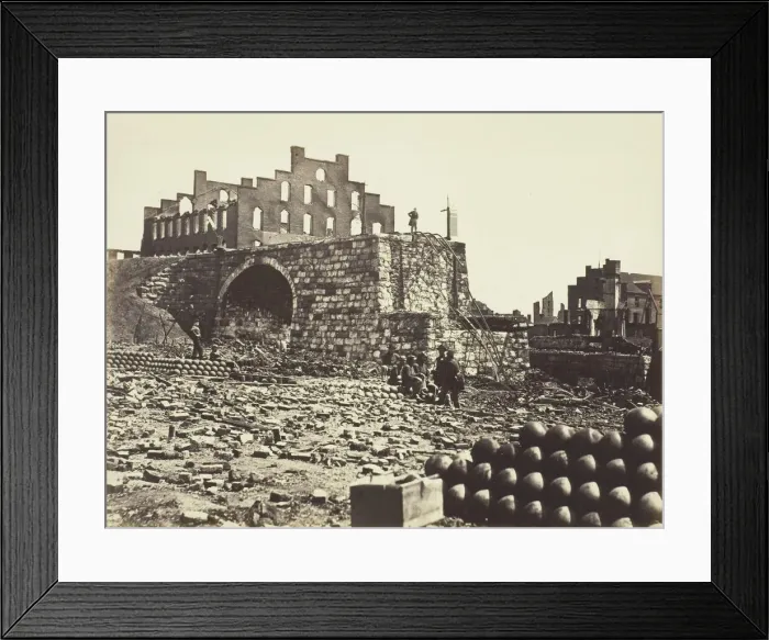 Framed Print : Ruins of Arsenal, Richmond, Virginia, April 1863. Creator: Alexander Gardner Framed Print : Ruins of Arsenal, Richmond, Virginia, April 1863. Creator: Alexander Gardner