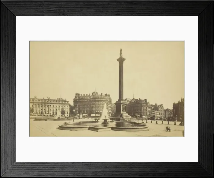 Framed Print : Trafalgar Square, 1850-1900. Creator: Unknown Framed Print : Trafalgar Square, 1850-1900. Creator: Unknown