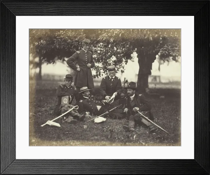 Framed Print : Studying the Art of War, June 1863. Creator: Alexander Gardner Framed Print : Studying the Art of War, June 1863. Creator: Alexander Gardner