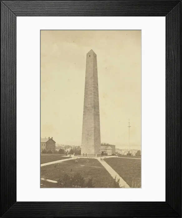 Framed Print : Bunker Hill Monument, 1875 / 1900. Creator: Allen Framed Print : Bunker Hill Monument, 1875 / 1900. Creator: Allen
