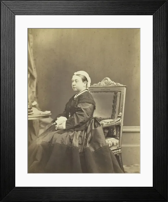 Framed Print : Her Majesty, Queen Victoria, December 1866. Creator: Andre-Adolphe-Eugè Framed Print : Her Majesty, Queen Victoria, December 1866. Creator: Andre-Adolphe-Eugè