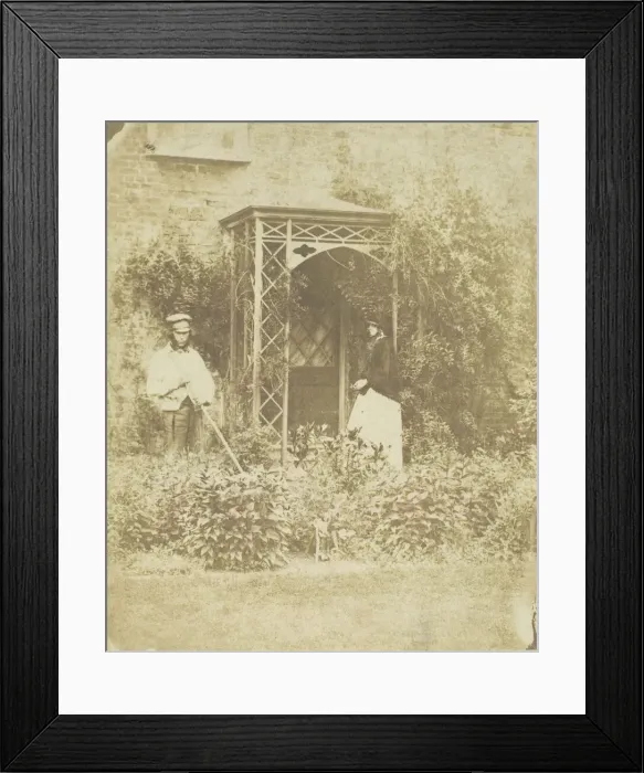 Framed Print : Mrs. Craik in Outdoor Garden, 1848 / 60. Creators: Unknown, Benjamin Mulock Framed Print : Mrs. Craik in Outdoor Garden, 1848 / 60. Creators: Unknown, Benjamin Mulock