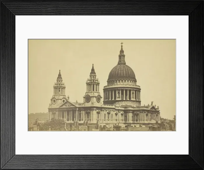 Framed Print : St. Pauls Cathedral, 1850-1900. Creator: Unknown Framed Print : St. Pauls Cathedral, 1850-1900. Creator: Unknown