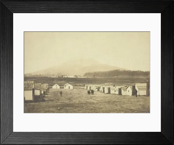 Framed Print : Untitled (Army camp, perhaps from the Battle of Lookout Mountain, Chattanooga, Tennessee) Framed Print : Untitled (Army camp, perhaps from the Battle of Lookout Mountain, Chattanooga, Tennessee)