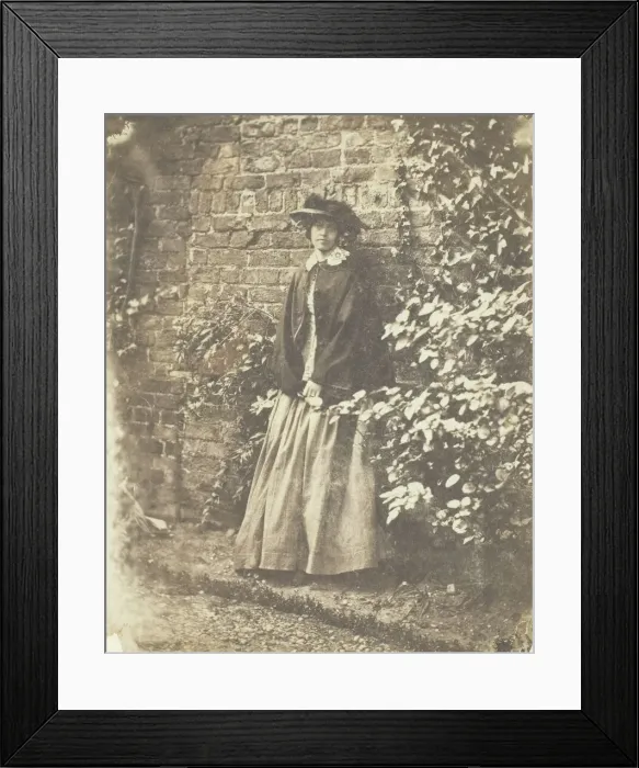Framed Print : Mrs. Craik Leaning Against Wall and Bushes, 1848  /  60. Creators: Unknown, Benjamin Mulock