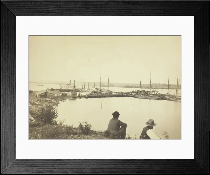 Framed Print : Coal Wharf, Alexandria, Virginia, 1860 / 69. Creator: Unknown Framed Print : Coal Wharf, Alexandria, Virginia, 1860 / 69. Creator: Unknown
