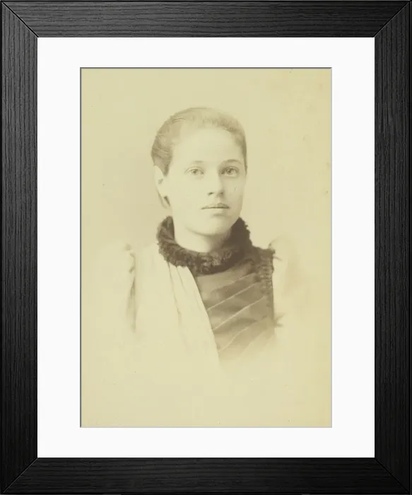 Framed Print : Portrait of Edith Wonsen, 1880-1899. Creator: Unknown Framed Print : Portrait of Edith Wonsen, 1880-1899. Creator: Unknown