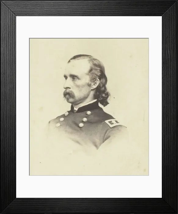 Framed Print : General George Armstrong Custer, 1860 / 76. Creators: Bradys National Photographic Framed Print : General George Armstrong Custer, 1860 / 76. Creators: Bradys National Photographic