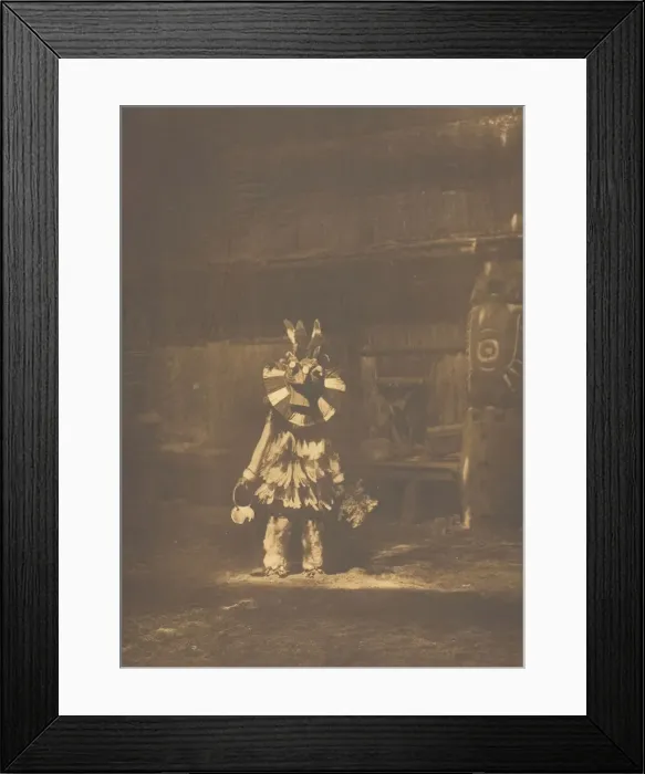 Framed Print : Masked Dancer - Cowichan, 1912. Creator: Edward Sheriff Curtis Framed Print : Masked Dancer - Cowichan, 1912. Creator: Edward Sheriff Curtis