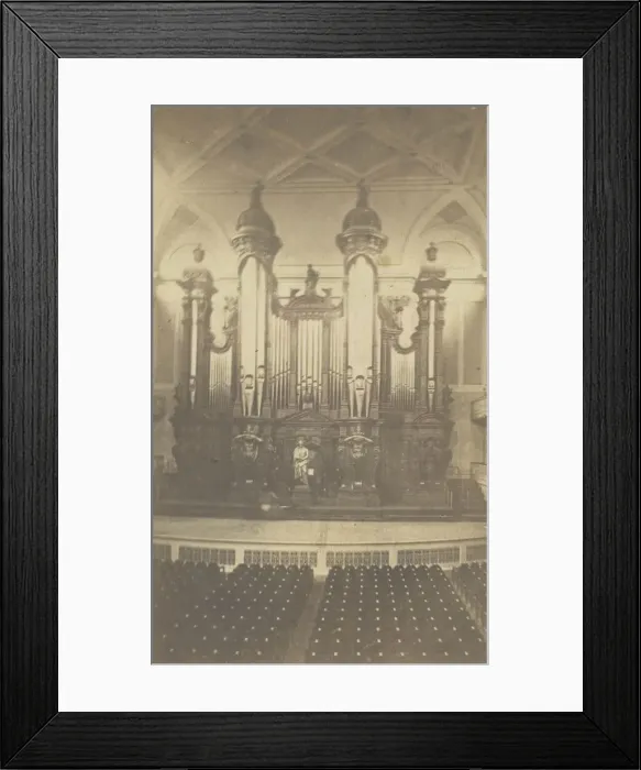 Framed Print : Great Organ, in Music Hall, Boston, Mass, ca. 1900s. Creator: Bierstadt Brothers Framed Print : Great Organ, in Music Hall, Boston, Mass, ca. 1900s. Creator: Bierstadt Brothers