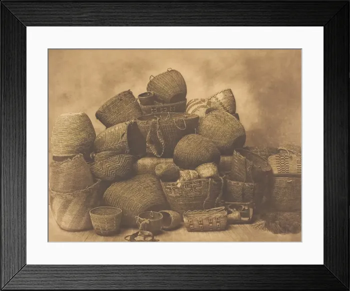 Framed Print : Puget Sound Baskets, 1912. Creator: Edward Sheriff Curtis Framed Print : Puget Sound Baskets, 1912. Creator: Edward Sheriff Curtis