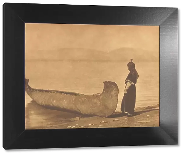 On the Shore of the Lake - Kutenai, 1910. Creator: Edward Sheriff Curtis