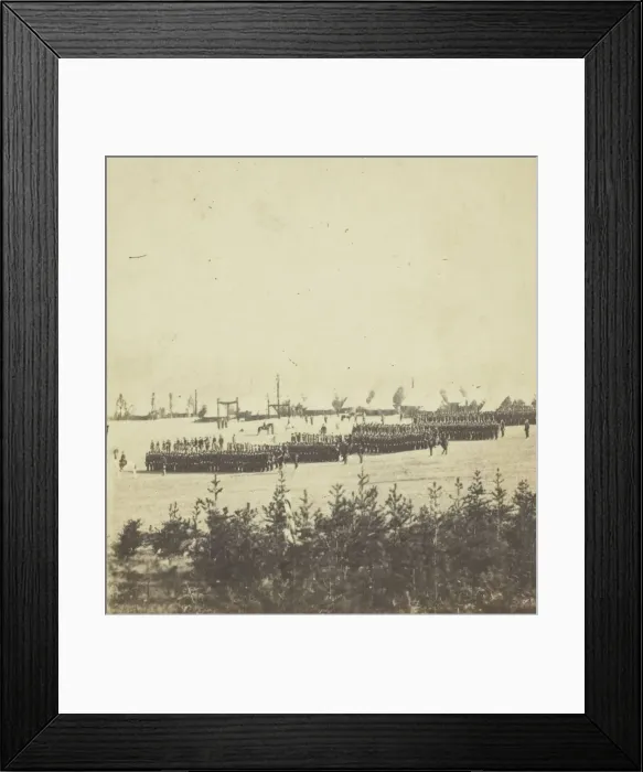 Framed Print : A Dress Parade of the Seventeenth New York, 1861. Creator: Unknown Framed Print : A Dress Parade of the Seventeenth New York, 1861. Creator: Unknown