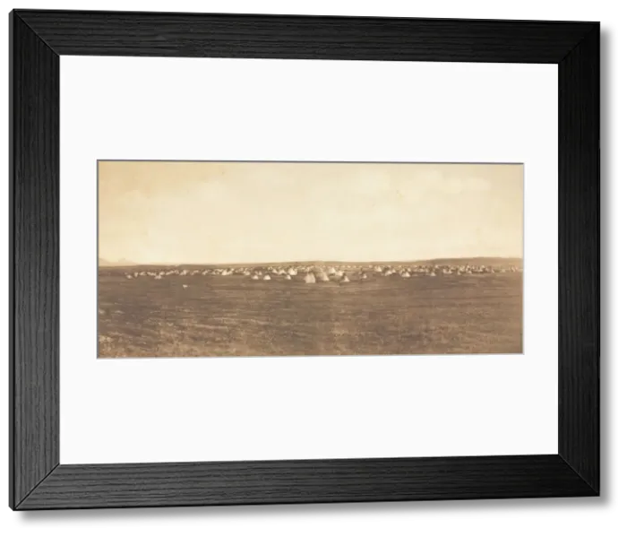 Framed Print : Sun Dance Encampment - Piegan, 1900. Creator: Edward Sheriff Curtis Framed Print : Sun Dance Encampment - Piegan, 1900. Creator: Edward Sheriff Curtis