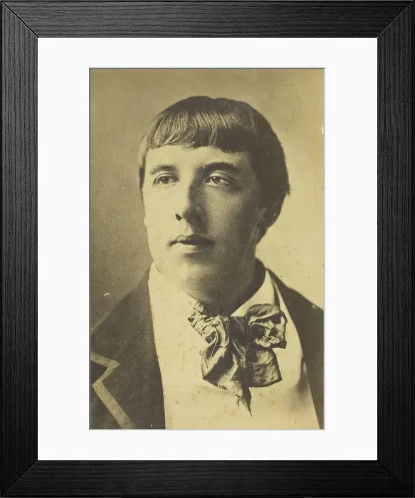 Framed Print : Untitled (Portrait of Oscar Wilde as a young man), c. 1880. Creator: Unknown Framed Print : Untitled (Portrait of Oscar Wilde as a young man), c. 1880. Creator: Unknown