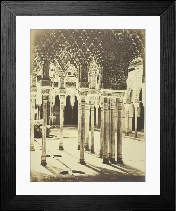 Framed Print : Entrance Court of the Lions, Alhambra, c. 1960. Creator: Charles Clifford Framed Print : Entrance Court of the Lions, Alhambra, c. 1960. Creator: Charles Clifford