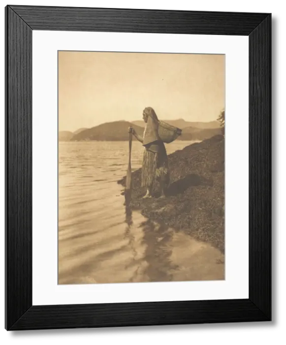 Framed Print : The Seaweed Gatherer, 1915. Creator: Edward Sheriff Curtis Framed Print : The Seaweed Gatherer, 1915. Creator: Edward Sheriff Curtis