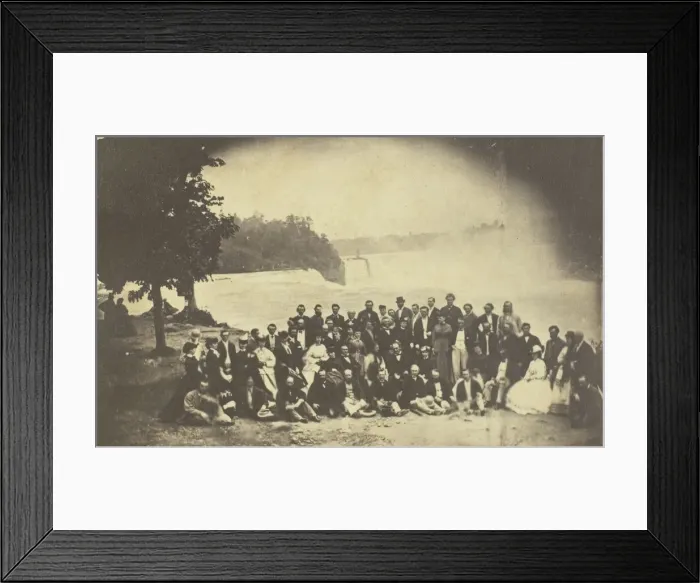 Framed Print : Untitled (Group at Niagara Falls), c. 1860. Creator: Unknown Framed Print : Untitled (Group at Niagara Falls), c. 1860. Creator: Unknown