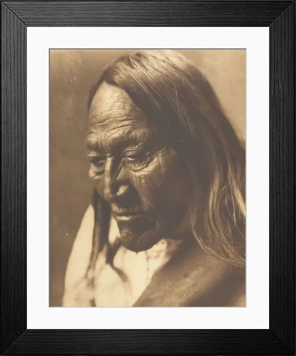 Framed Print : Two Strike, 1907. Creator: Edward Sheriff Curtis Framed Print : Two Strike, 1907. Creator: Edward Sheriff Curtis