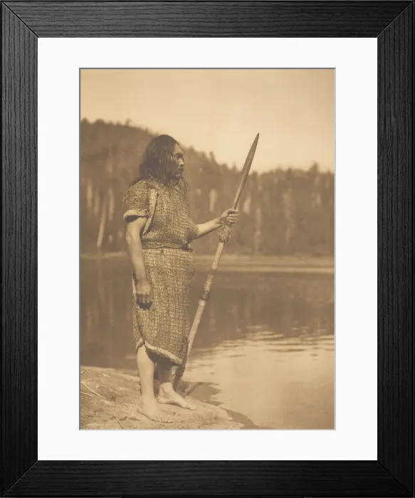 Framed Print : The Whaler - Clayoquot, 1915. Creator: Edward Sheriff Curtis Framed Print : The Whaler - Clayoquot, 1915. Creator: Edward Sheriff Curtis