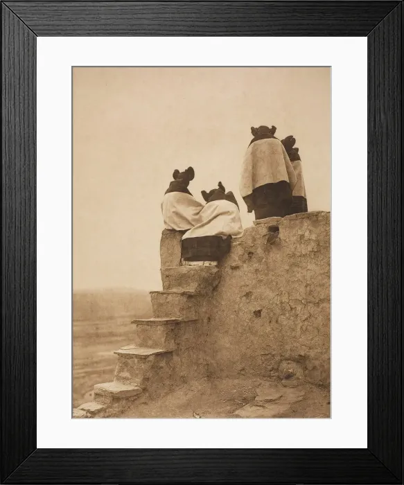 Framed Print : Watching the Dancers, 1906. Creator: Edward Sheriff Curtis Framed Print : Watching the Dancers, 1906. Creator: Edward Sheriff Curtis