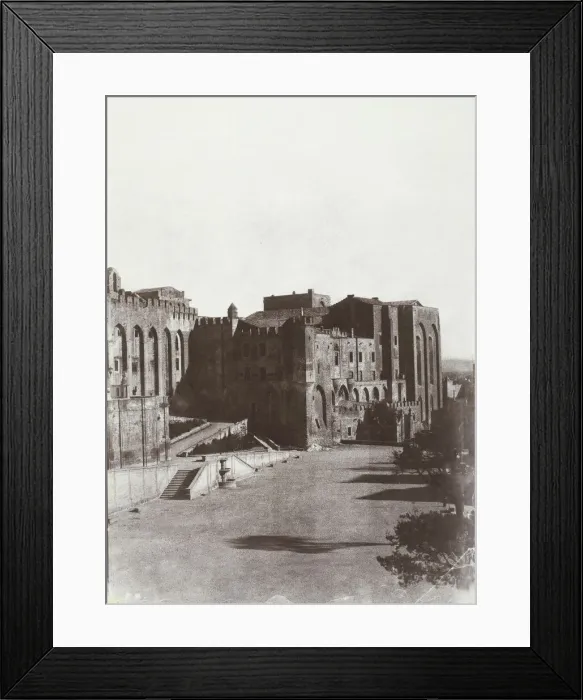 Framed Print : The Popes Palace, Avignon, c. 1851, printed 1970. Creator: Charles Negre
