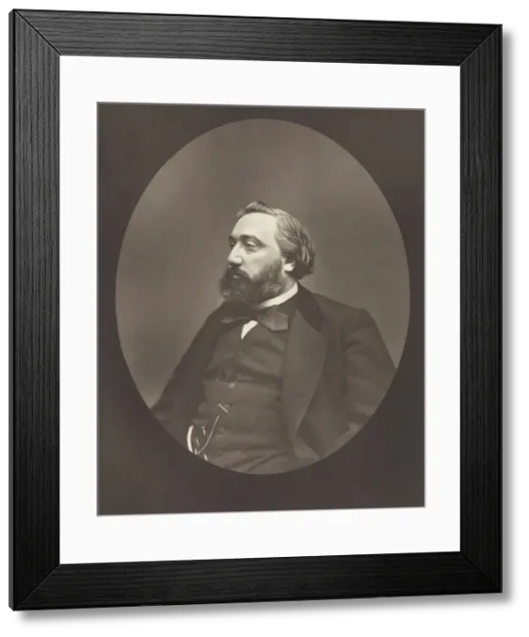Framed Print : Gambetta, c. 1876. Creator: Etienne Carjat Framed Print : Gambetta, c. 1876. Creator: Etienne Carjat
