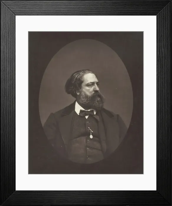 Framed Print : Gustave Aimard, c. 1876. Creator: Etienne Carjat Framed Print : Gustave Aimard, c. 1876. Creator: Etienne Carjat