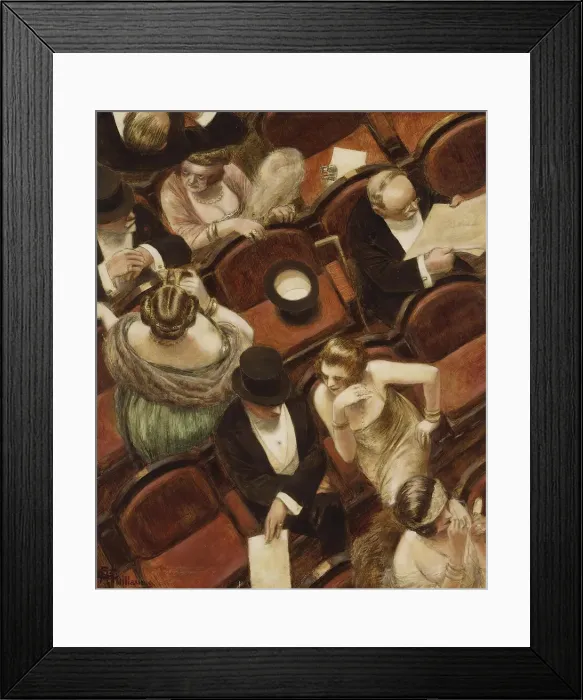 Framed Print : At the theatre. Creator: Guillaume, Albert (1873-1942) Framed Print : At the theatre. Creator: Guillaume, Albert (1873-1942)