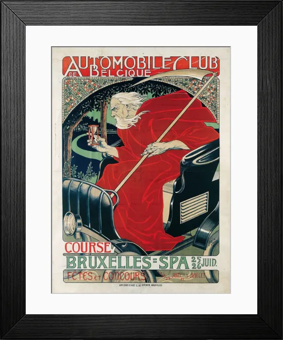 Framed Print : Automobile Club Belgique. Course Bruxelles - Spa, 1898. Creator: Gaudy Framed Print : Automobile Club Belgique. Course Bruxelles - Spa, 1898. Creator: Gaudy