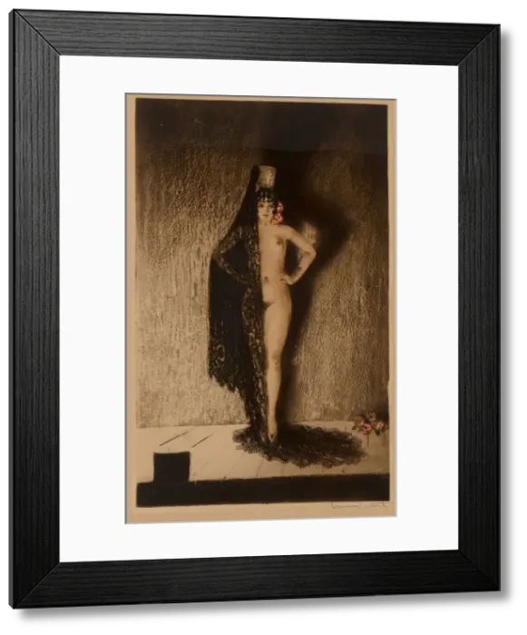 Framed Print : Conchita, 1929. Creator: Icart, Louis Justin Laurent (1888-1950) Framed Print : Conchita, 1929. Creator: Icart, Louis Justin Laurent (1888-1950)
