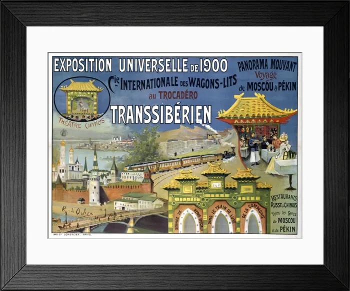 Framed Print : Exposition universelle 1900. Compagnie Internationale des Wagons-Lits, 1900
