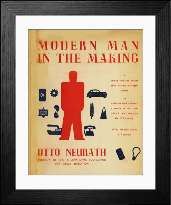 Framed Print : Cover of Modern Man in the Making, 1939. Creator: Neurath, Otto (1882-1945) Framed Print : Cover of Modern Man in the Making, 1939. Creator: Neurath, Otto (1882-1945)