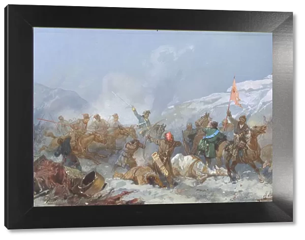 Fight with Pugachevs Troops, 1891. Creator: Karasin, Nikolai Nikolayevich (1842-1908)