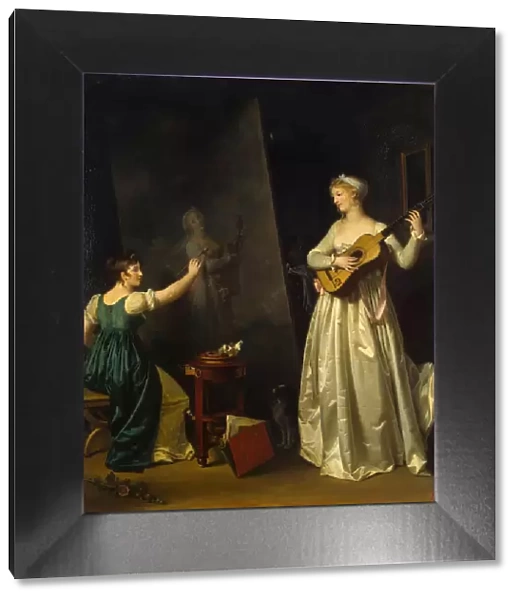 Artist Painting a Portrait of a Musician, 1790s. Creator: Gerard