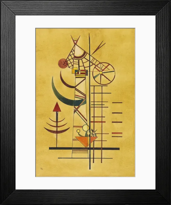 Framed Print : Gebogene Spitzen, 1927. Creator: Kandinsky, Wassily Vasilyevich (1866-1944) Framed Print : Gebogene Spitzen, 1927. Creator: Kandinsky, Wassily Vasilyevich (1866-1944)