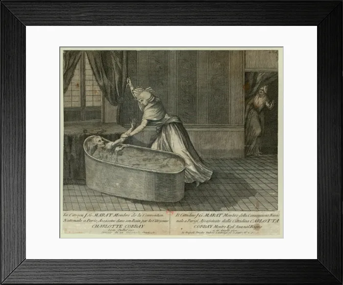 Framed Print : Death of Marat, c. 1793. Creator: Anonymous Framed Print : Death of Marat, c. 1793. Creator: Anonymous