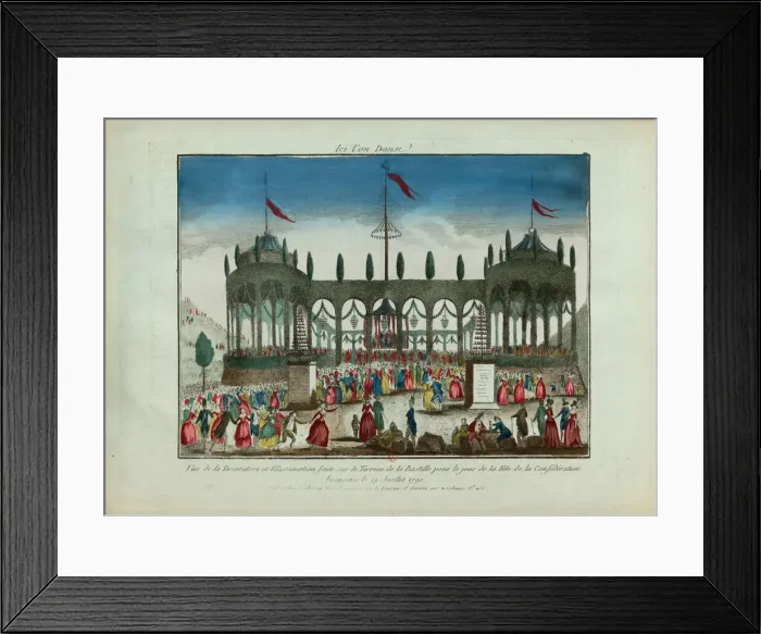 Framed Print : Decoration and Illumination of the Bastille for the Festival of the Federation on 14 July Framed Print : Decoration and Illumination of the Bastille for the Festival of the Federation on 14 July
