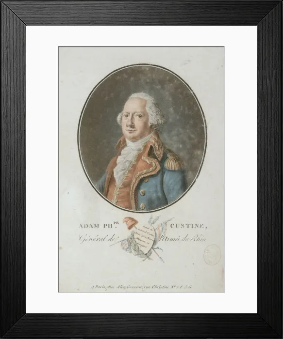 Framed Print : Comte Adam Philippe de Custine (1740-1793), 1793. Creator: Alix Framed Print : Comte Adam Philippe de Custine (1740-1793), 1793. Creator: Alix