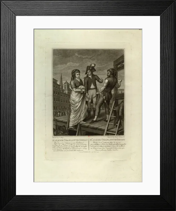 Framed Print : Charlotte Cordays Passage to the Scaffold, 1799. Creator: Aliprandi, Giacomo (1775-1855) Framed Print : Charlotte Cordays Passage to the Scaffold, 1799. Creator: Aliprandi, Giacomo (1775-1855)
