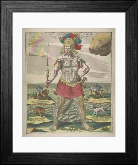 Framed Print : Colossus Monarchic. Statua Danielis, 1730. Creator: Seutter, Matthaeus (1678-1757) Framed Print : Colossus Monarchic. Statua Danielis, 1730. Creator: Seutter, Matthaeus (1678-1757)