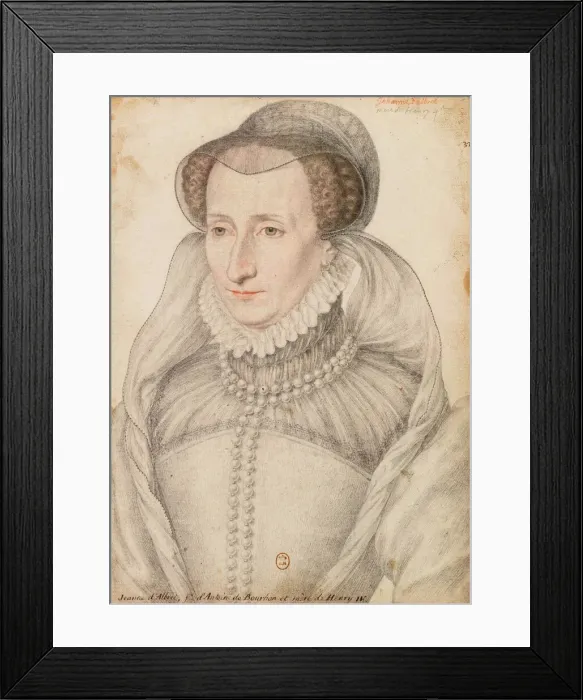Framed Print : Jeanne d Albret, Queen of Navarre (1528-1572), 1560s. Creator: Clouet, Francois Framed Print : Jeanne d Albret, Queen of Navarre (1528-1572), 1560s. Creator: Clouet, Francois