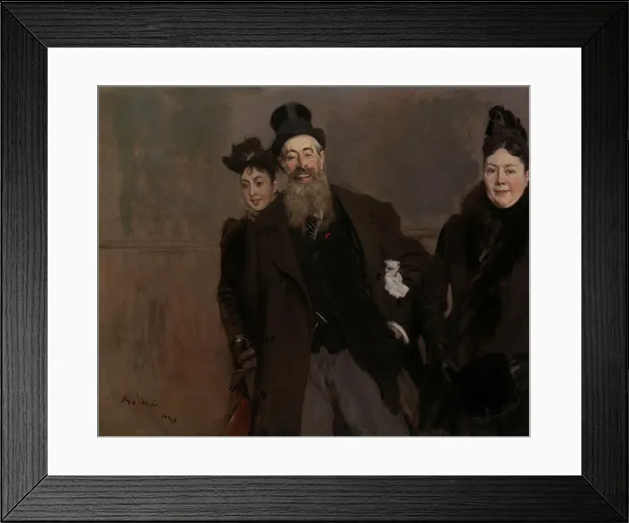 Framed Print : John Lewis Brown with Wife and Daughter, 1890. Creator: Boldini, Giovanni (1842-1931) Framed Print : John Lewis Brown with Wife and Daughter, 1890. Creator: Boldini, Giovanni (1842-1931)