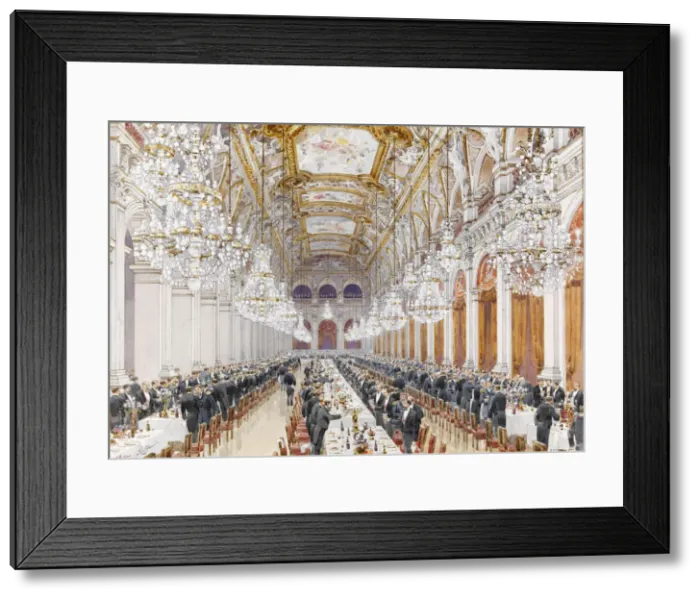 Framed Print : Banquet of Russian naval officers at the Town Hall, 1893 Framed Print : Banquet of Russian naval officers at the Town Hall, 1893