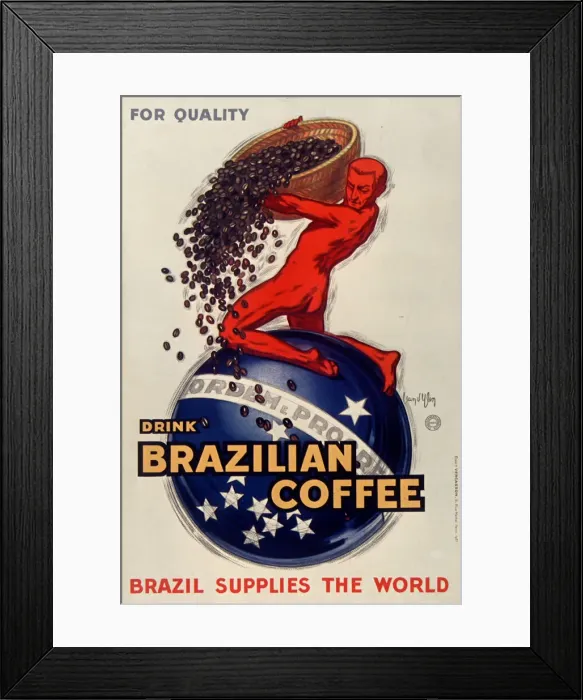Framed Print : Brazilian coffee, 1931. Creator: D Ylen, Jean (1886-1938) Framed Print : Brazilian coffee, 1931. Creator: D Ylen, Jean (1886-1938)
