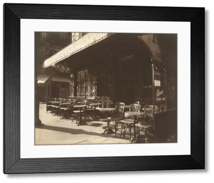 Framed Print : Cafe, Avenue de la Grande-Armee, 1924-1925. Creator: Atget Framed Print : Cafe, Avenue de la Grande-Armee, 1924-1925. Creator: Atget